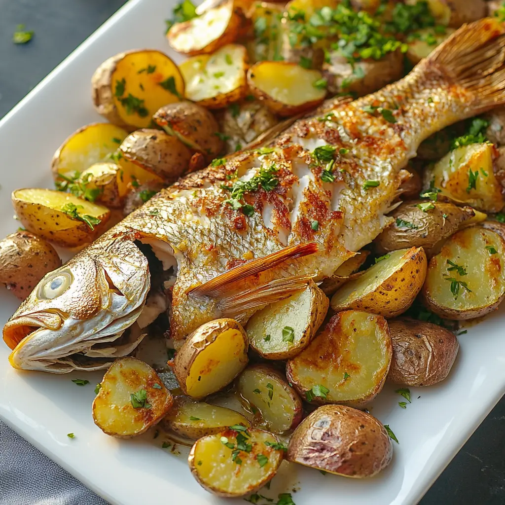 recipes for fried fish and roasted potatoes recipe
